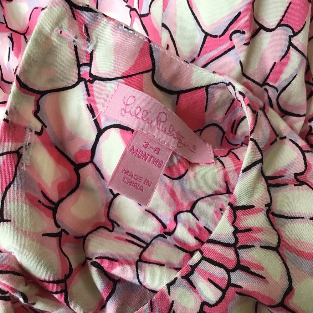 Lilly Pulitzer EUC Girl Dress Floral Print‎ Button Back Lined - Picture 8 of 10